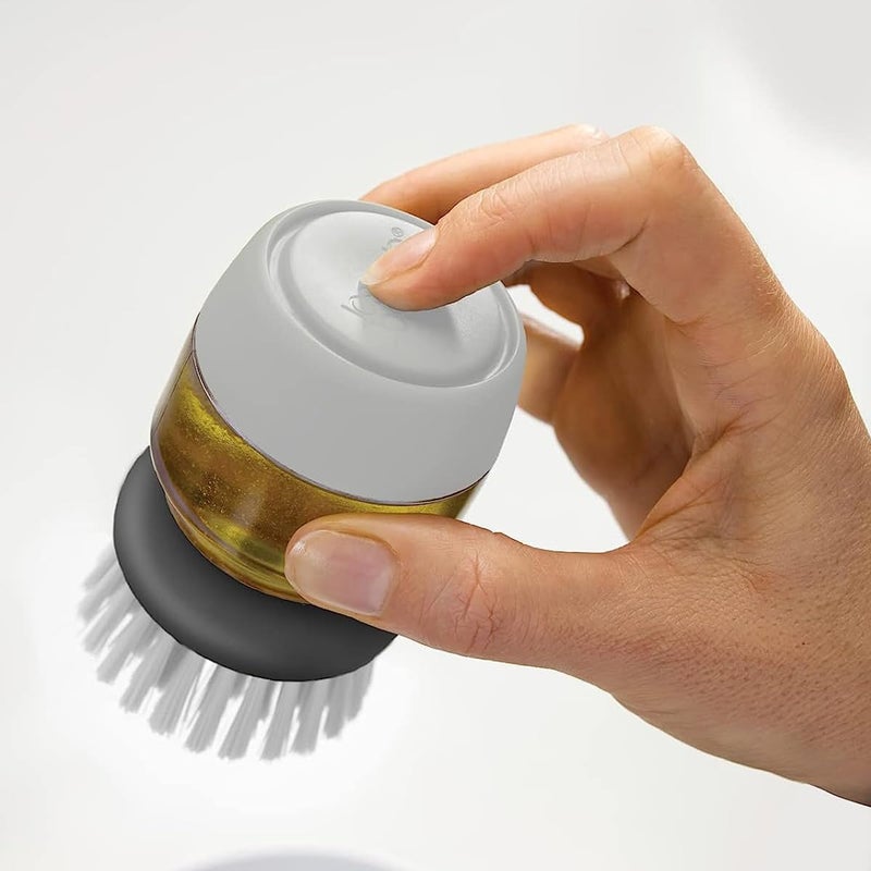 Avenn Avenn Multipurpose Plastic Cleaning Brush with Soap Dispenser Storage Stand Perfect for Kitchen Sink Dishwasher Pots Pans Palm Scrub Soap Dispensing WashingUp Brush Multicolor 1 - Image 5