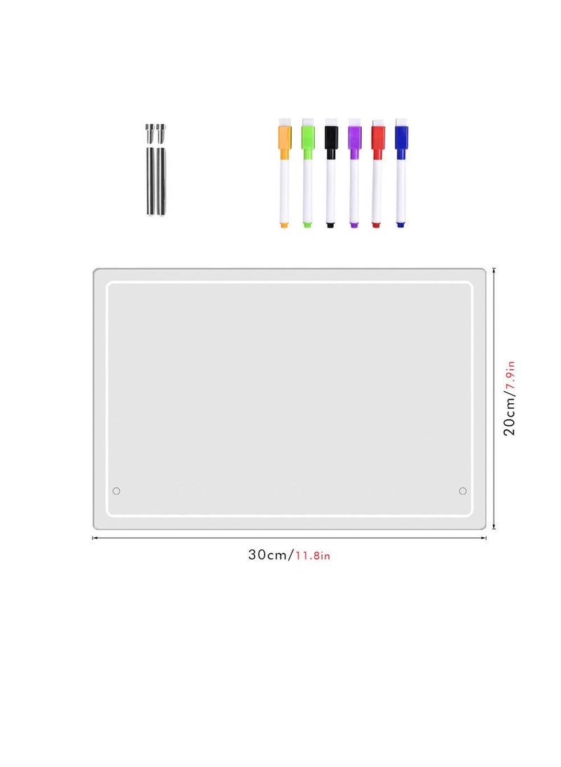 Acrylic Week Plan Desktop Memo Message Board Erasable Office Memo Writing Board - Image 1