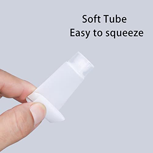 QUUPY 24Pcs 100ml/3.4oz Empty Refillable Plastic Squeeze Cosmetic Soft Tube Vial Bottles with Flip Cover Makeup Travel Sample Packing Storage Toiletries Container for Facial Cleaner Body Lotion - Image 3