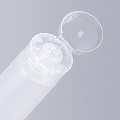 QUUPY 24Pcs 100ml/3.4oz Empty Refillable Plastic Squeeze Cosmetic Soft Tube Vial Bottles with Flip Cover Makeup Travel Sample Packing Storage Toiletries Container for Facial Cleaner Body Lotion - Image 4