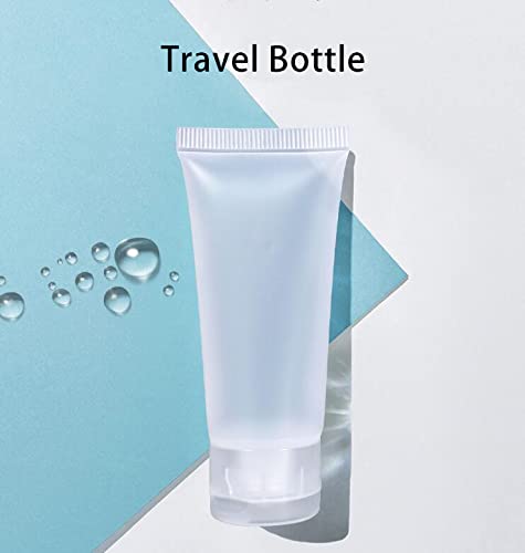 QUUPY 24Pcs 100ml/3.4oz Empty Refillable Plastic Squeeze Cosmetic Soft Tube Vial Bottles with Flip Cover Makeup Travel Sample Packing Storage Toiletries Container for Facial Cleaner Body Lotion - Image 5