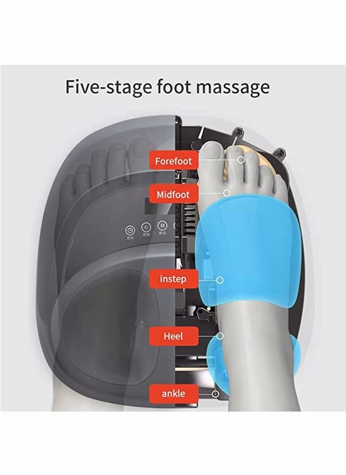 CGY Foot Massager Machine with Heat, Shiatsu Deep Kneading, Multi-Level Settings, Delivers Relief for Tired Muscles and Plantar Fasciitis (grey)