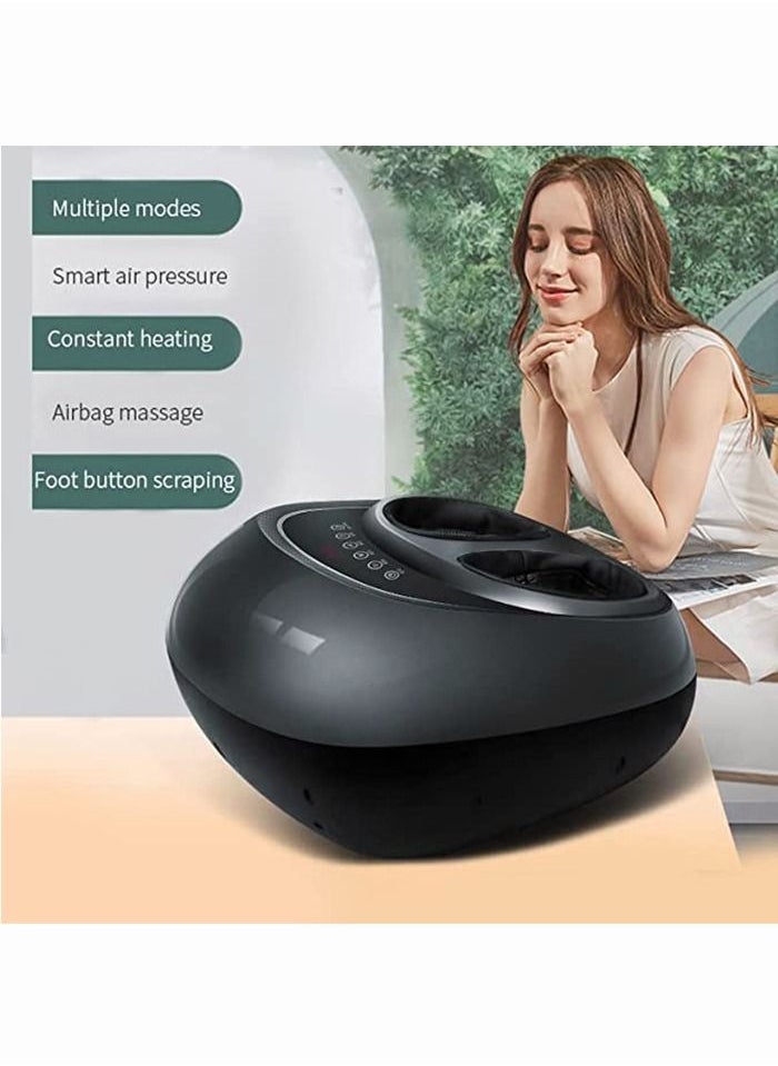 CGY Foot Massager Machine with Heat, Shiatsu Deep Kneading, Multi-Level Settings, Delivers Relief for Tired Muscles and Plantar Fasciitis (grey)