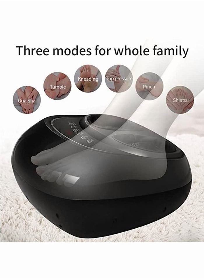 CGY Foot Massager Machine with Heat, Shiatsu Deep Kneading, Multi-Level Settings, Delivers Relief for Tired Muscles and Plantar Fasciitis (grey)