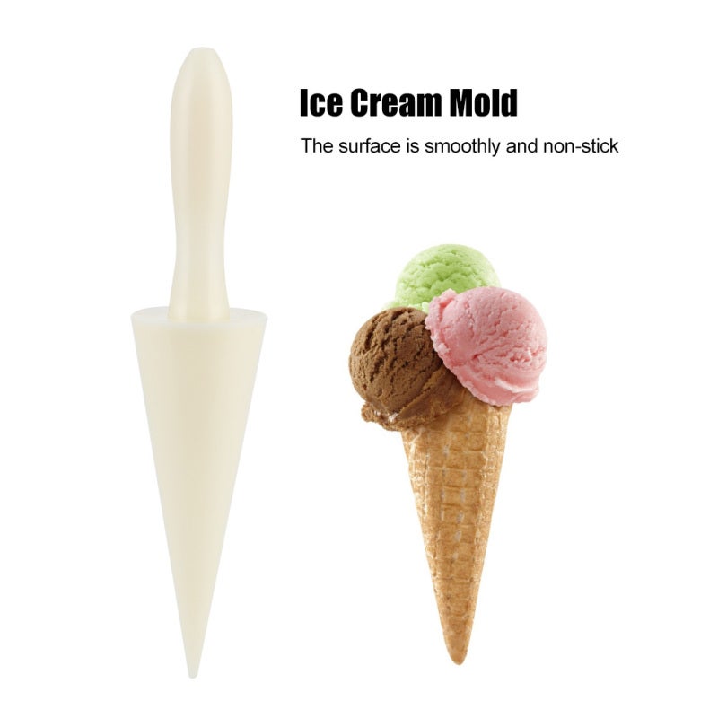 Ice Cream Cone Mold: Food Grade Thickened ABS, Non-stick & Easy To Clean - Ergonomic Grip DIY Mold for Home Kitchen Baking & Ice Cream Making - Image 4