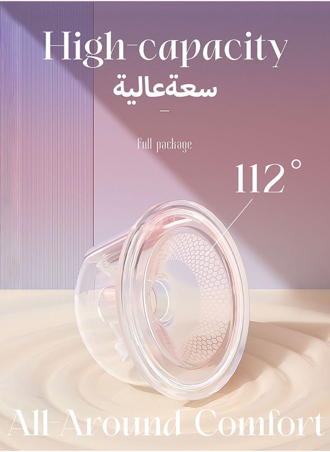Mi VAZA Portable Hands-free Breast Single Pump Wearable, Ultra-silent Hands Free Breast Pump With Smart LCD Display, 3 Modes & 9 Levels Rechargeable Wireless Portable Milk Pump Memory Function - Pink  - Image 4