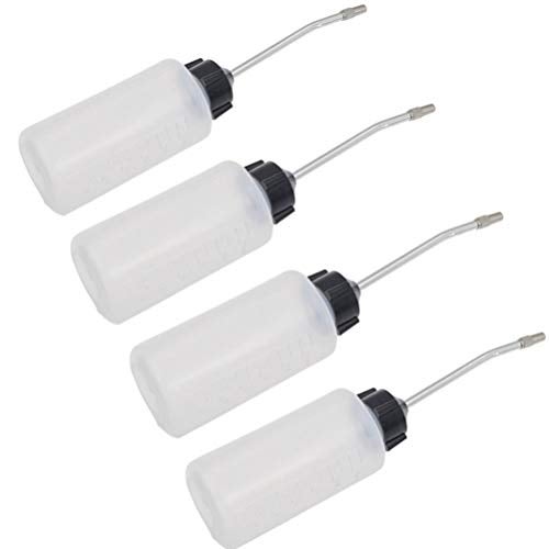 WarmShine Sewing Machine Oiler Oil Dispenser 120ml | 4 Pack, Long Angled Spout, Screw on Cap, Extended Spout, oil Bottle, for DIY Craft - Image 1
