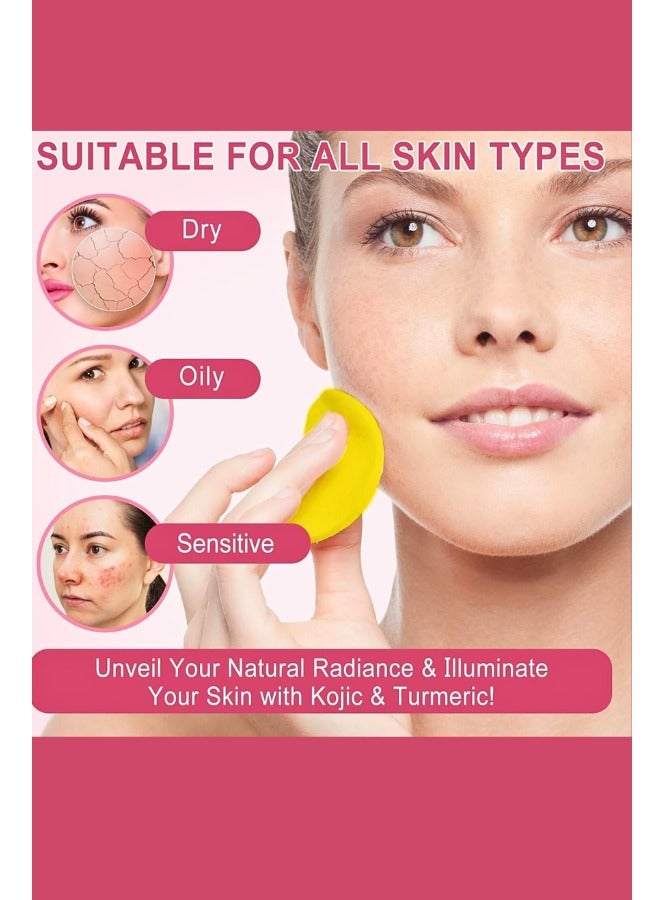 MOSH 40Pcs Kojic Acid & Turmeric Cleansing Pads for Dark Spots Turmeric Kojic Acid Cleansing Pads Helps Balance Skin Oil & Water Fade Spot Remove Excess Keratin Clean Oil Kojic Acid Pads - Image 5