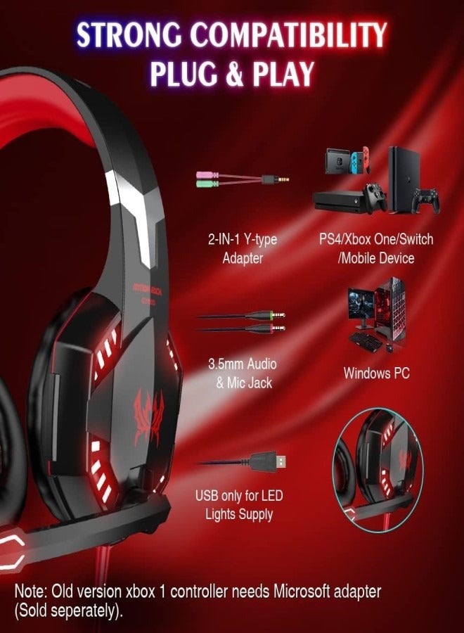 Kotion Gaming Wired Over the Ear Headsets with Mic & LED - G2000 Edition For PS4/PS5/Xbox one/Xbox Series/Nintendo Switch And PC - Image 3
