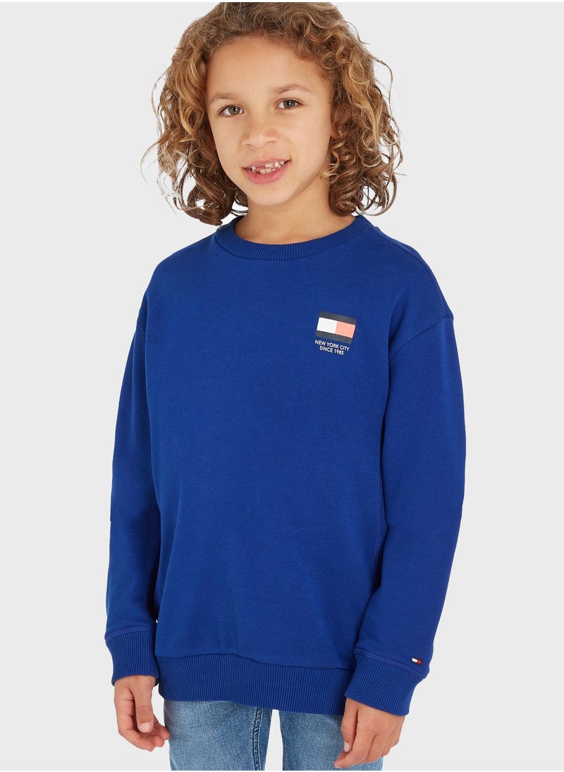 TOMMY HILFIGER - Kids Logo Sweatshirt - Image 1