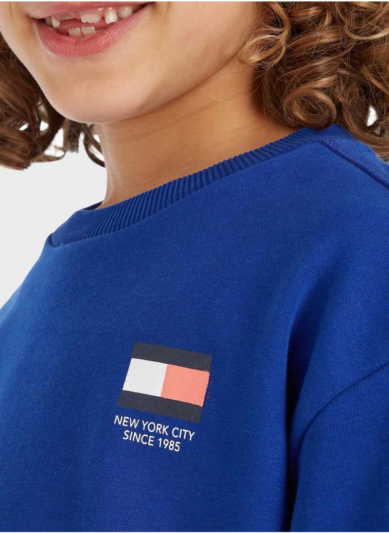 TOMMY HILFIGER - Kids Logo Sweatshirt - Image 1