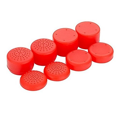 Ambertown Pack of 8 pcs Analog Controller Gamepad Raised Antislip Thumb Stick Grips Thumbsticks Joystick Cap Cover for PS5, PS4, PS3, Switch Pro, Xbox one, Xbox 360, Wii U, PS2 Controller (Red) - Image 3