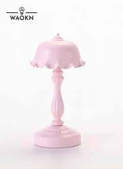 WAOKN Vintage Table Lamp Ins Lotus Leaf Small Night Lamp Lovely Girl Romantic Bedroom Creative Lighting Nordic Style Mini Night Light 