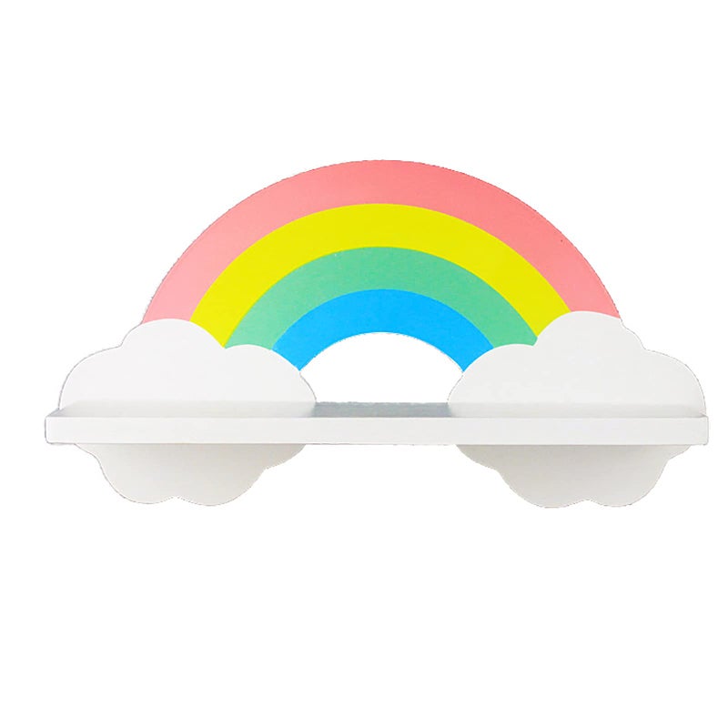 Haomian Haomian Kids Rainbow Shelves  Cloud Wall Shelf with Wooden Floating Cloud Design for Kids Room Baby Room  Bedroom