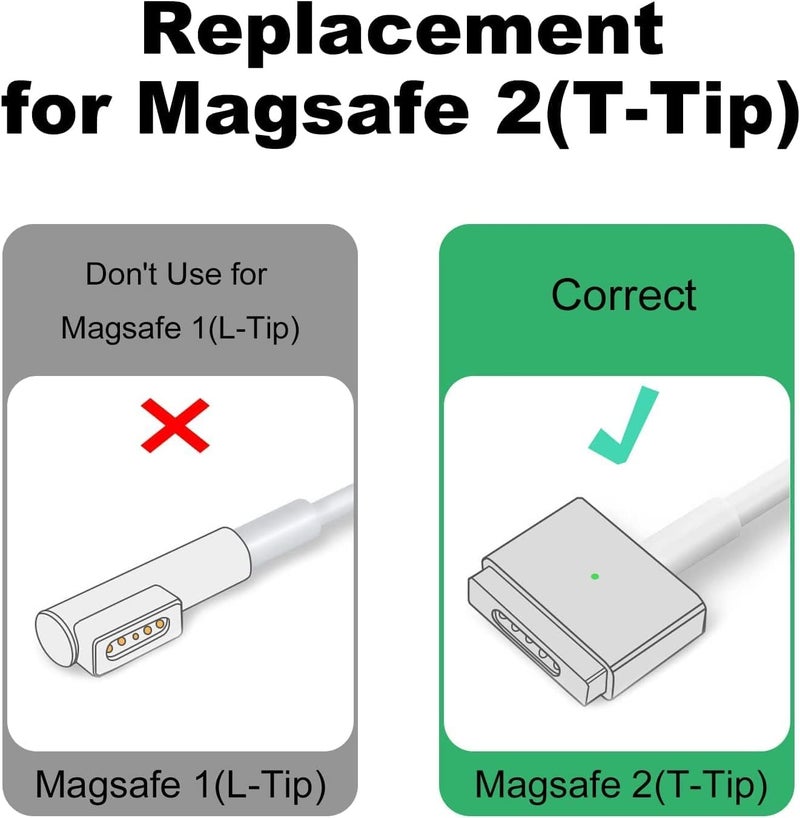 Tobo USB C to Magnetic Adapter, Type-C to Magnetic 2 T-Head PD 100W Power Fast Charging Converter Compatible with 2013-2015 MacBook Air Pro TD-1076TC (TD-1076TC) - Image 4