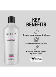 Kenra Professional Kenra Volumizing Conditioner | Maximize Volume | Creates Body, Bounce & Fullness | Extends Lift From Stylers By Up To 155% | Fine To Medium Hair | 10.1 fl. Oz  - Image 2