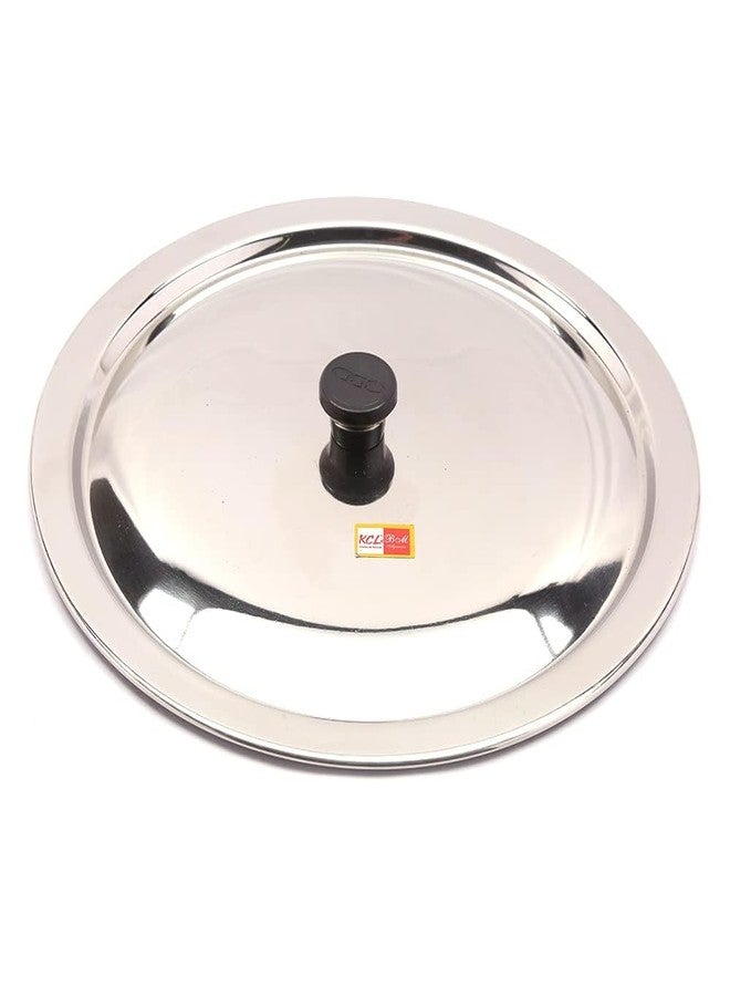 KCL Stainless Steel Tope Lid with Knob – 26.5 cm Diameter | Ciba Cover for Handi, Kadai, Saucepan | Rust-Free & Durable – 1 Unit - Universal Lids - Image 1