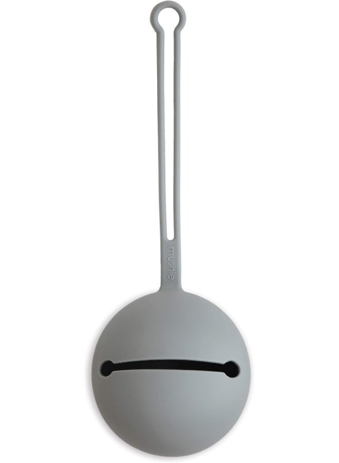 mushie Silicone Pacifier Holder Case (Stone)