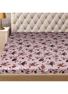 Kuber Industries Kuber Industries Polyester Flower Printed PVC Waterproof and Dust Proof Double Bed Mattress Protector, Non-Toxic Bed Protector, Mattresses Cover, 80"X80" Inch (Cream), Full (Hs39Kubmart021989)  - Image 1