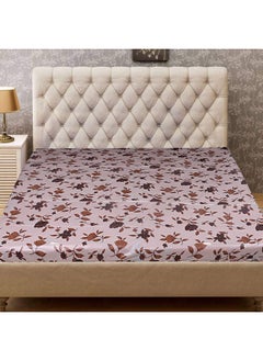 Kuber Industries Kuber Industries Polyester Flower Printed PVC Waterproof and Dust Proof Double Bed Mattress Protector, Non-Toxic Bed Protector, Mattresses Cover, 80"X80" Inch (Cream), Full (Hs39Kubmart021989)  - Image 2