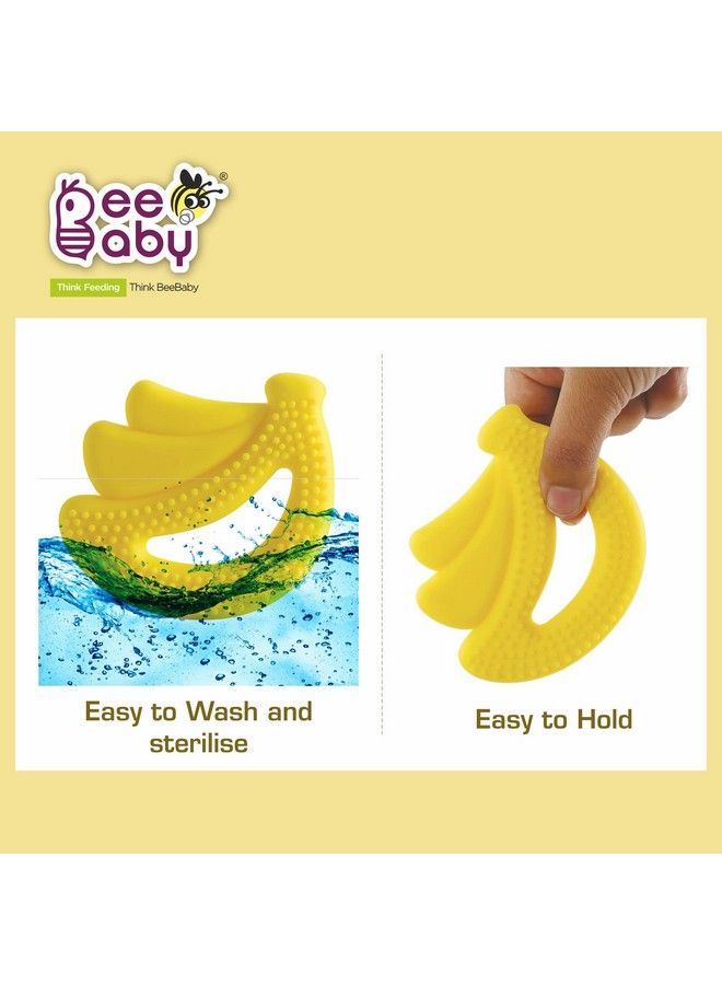 Beebaby Fruit Shape Soft Silicone Teethers Combo With Carrying Case. 100% Bpa Free. 100% Food Grade. (Pink Strawberry Yellow Banana & Red Strawberry) 3 Months + - Image 4