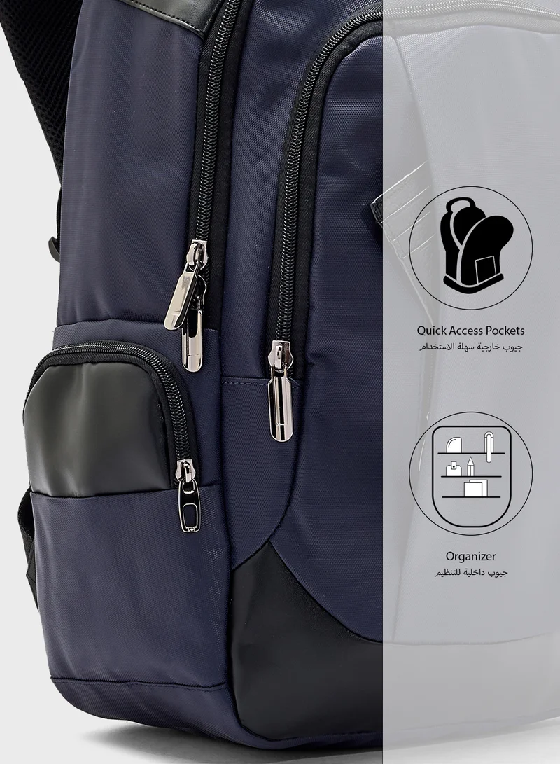 Robert Wood Premium Backpack With Pocket Organiser And Usb Port