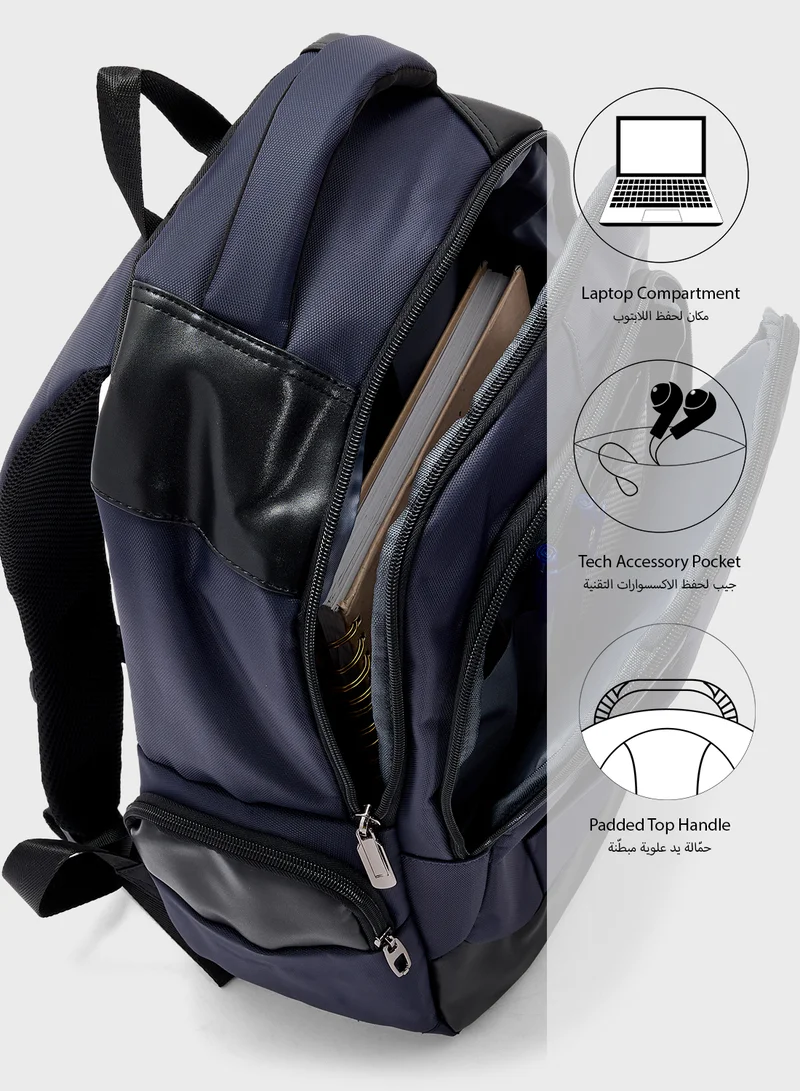 Robert Wood Premium Backpack With Pocket Organiser And Usb Port