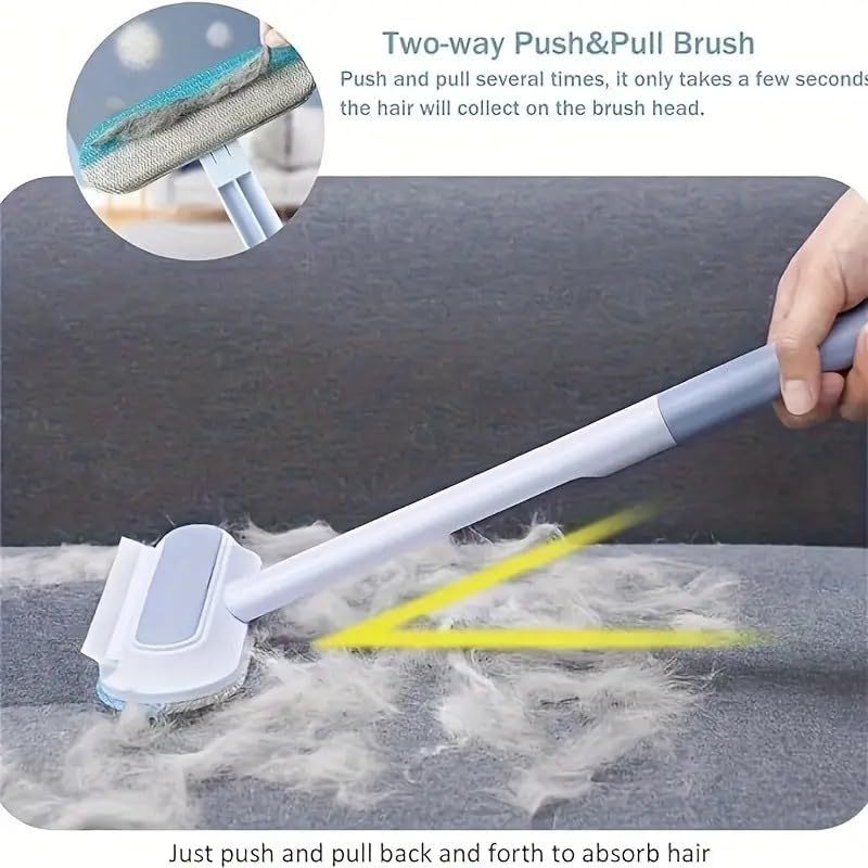 DODGE 'N WOLVES Multifunctional Screen Brush 4 in 1 with Extended Handle for Window and Mesh Cleaning, Double Sided Mosquito Net Cleaner Grey - Image 5