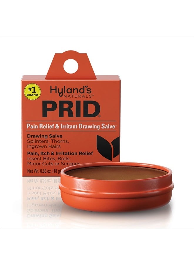 Hyland's Naturals PRID Drawing Salve, Topical Skin Irritation Relief, For Splinters, Thorns, Ingrown Hairs, Itch Relief for Bug Bites, Boils, Minor Cuts & Scrapes, 18 Grams  - Image 1