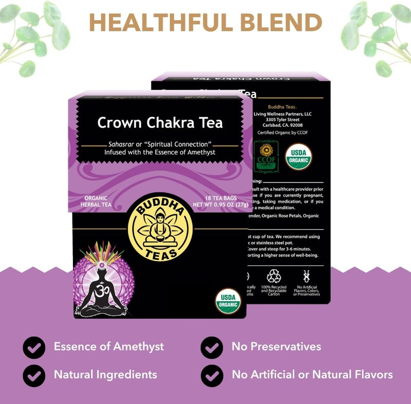 BUDDHA TEAS شاي بودا تيز العضوي للأعشاب لشاكرا التاج - Image 3