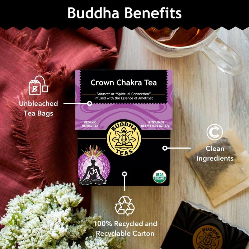 BUDDHA TEAS شاي بودا تيز العضوي للأعشاب لشاكرا التاج - Image 5