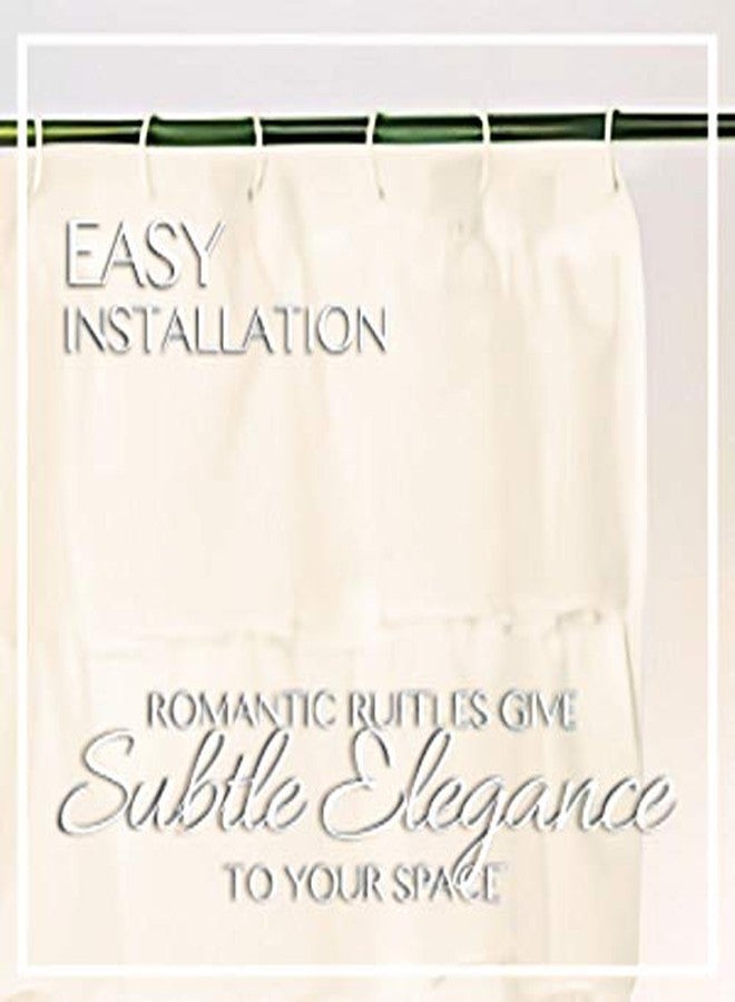 Gee Di Moda Gypsy Ruffled Shower Curtain, 100% Polyester Fabric Bathroom Drapes - Housewarming Gift - 70 Inch Wide by 72 Inch Long, Cream - Image 5