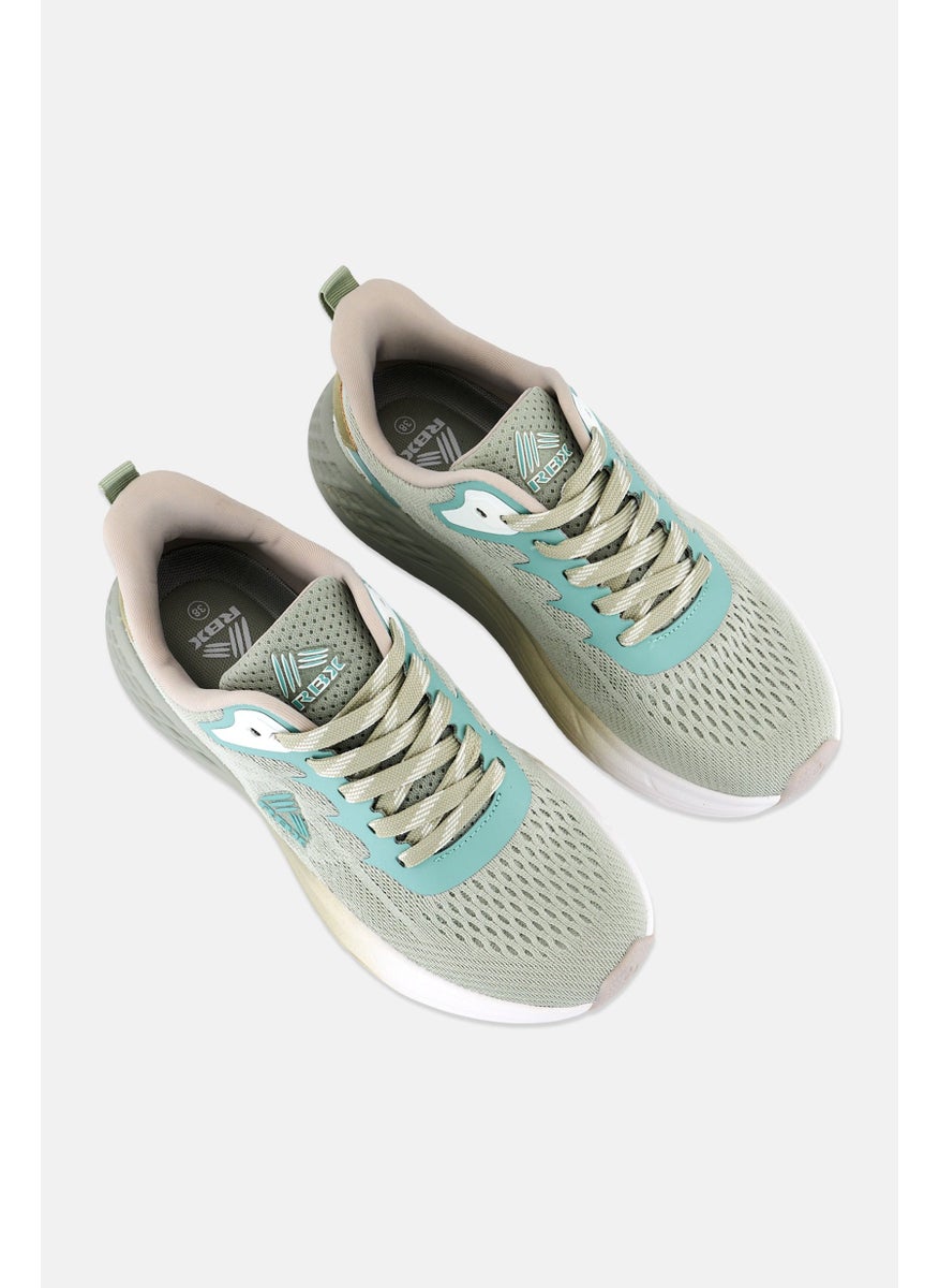RBX - Women Lace Up Training Shoes, Sage Green Combo - Image 1