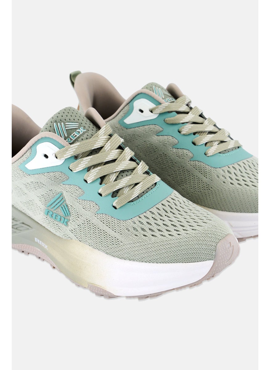 RBX - Women Lace Up Training Shoes, Sage Green Combo - Image 1