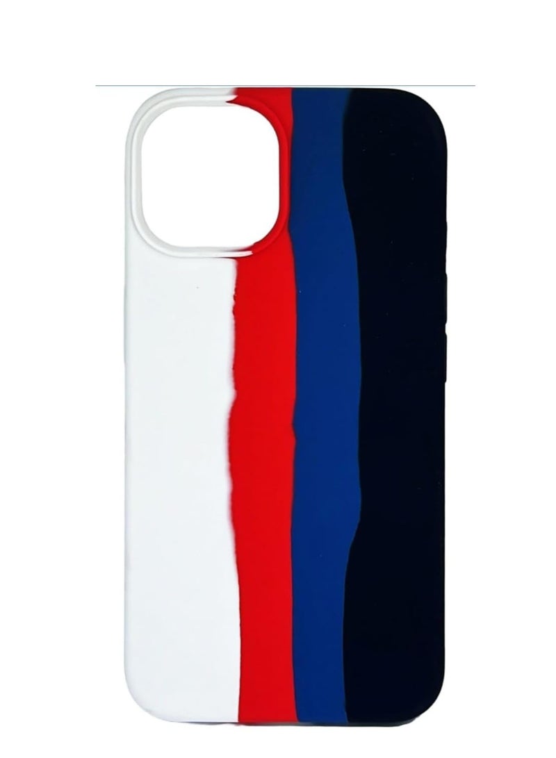 Rainbow Color Liquid Case for iPhone 15 Plus Case Cover Smooth Silicone Full Protection with Elegant Look. - Image 1