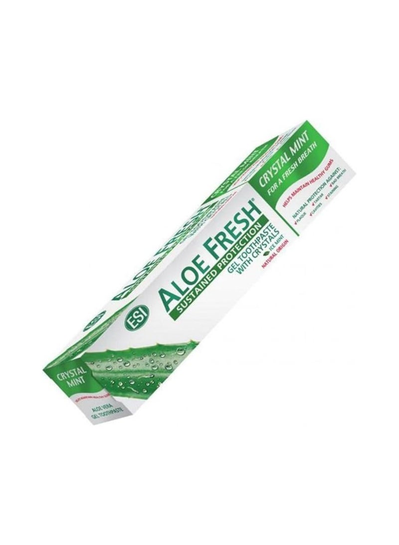 Aloe Fresh ESI Sustained Protection Gel Toothpaste | With Mint Crystal | For And Sparkling Smile | 100Ml