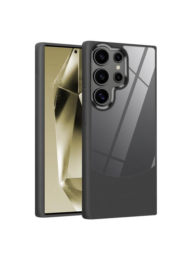 إيروريكس جراب لهاتف Samsung Galaxy S22 Ultra 5G، جراب هاتف هجين من مادة TPU وملمس الليتشي والأكريليك - Image 1