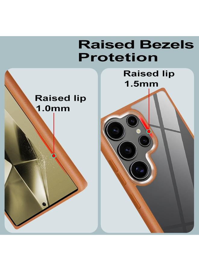 إيروريكس جراب لهاتف Samsung Galaxy S22 Ultra 5G، جراب هاتف هجين من مادة TPU وملمس الليتشي والأكريليك - Image 5