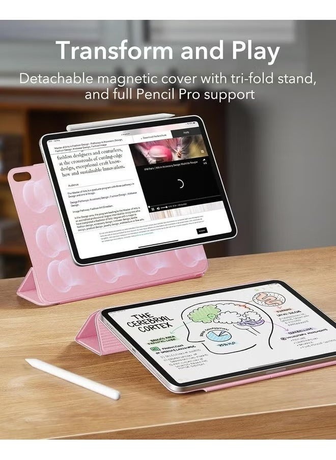 Generic iPad Air 4 / Air 5/ 10.9 inch 2020 /2022 iPad Pro 11 Inch, Multi-Angle Viewing Stand Shell, PU Protective Cover Ipad 5 Case Dteck PU Leather Folding Stand Folio Protective Cover Auto Wake/Sleep Smart  - Image 3