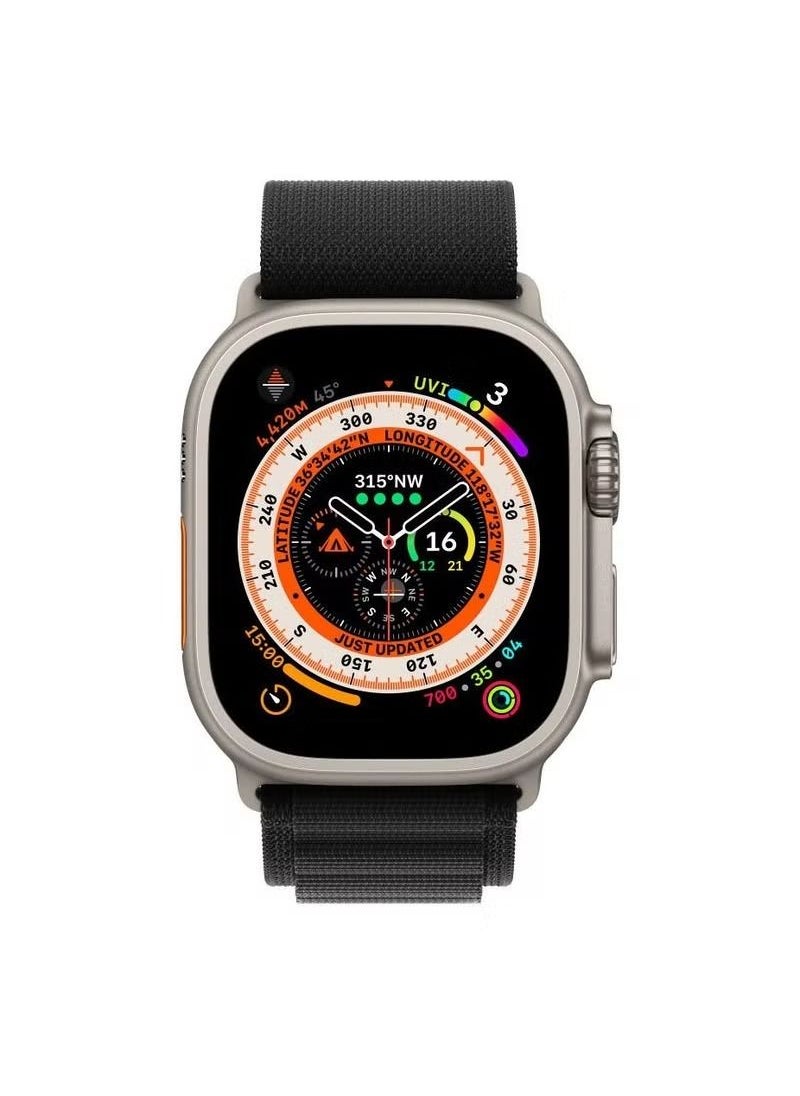 IAF - Alpine Loop Band 49mm 45mm 44mm for Apple Watch Series Ultra/8/SE/7/6/5/4/3/2/1 Nylon Woven Textile Loop Sport Strap Wristband Black - Image 1