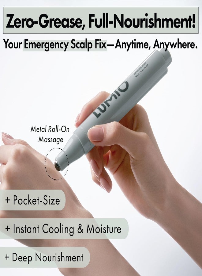 Lumio Scalp+ Revitalizing Serum with Cooling Metal Ball | Portable Serum for Sensitive Dry Itchy Scalp, Instant Cooling, Non-Greasy Daily Use, Sulfate-Free, 0.47 fl.oz - Image 2