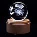 XINDAM 3D Human Brain with Labels Anatomical Model PaperweightLaser Etched in Crystal Glass Ball Science Gift Included LED Base - Image 3