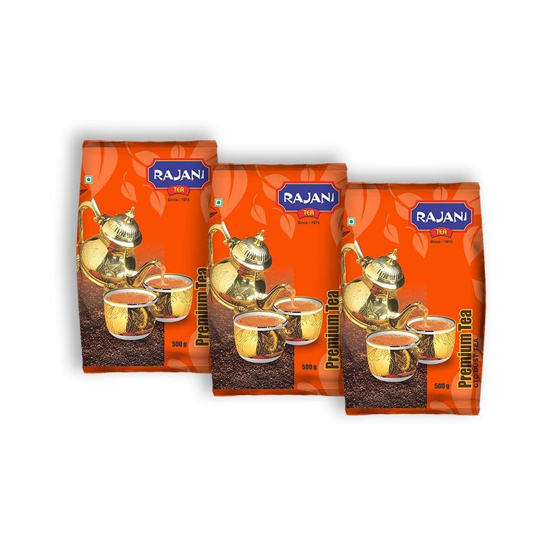 RAJANI Premium Dust Tea Powder (1.5Kg), Organic Kadak Chai Patti From The Fields Of Assam With Strong & Refreshing Aroma, Long Traditional Chai, No Flavors Added, CTC Process Black Tea - Image 1