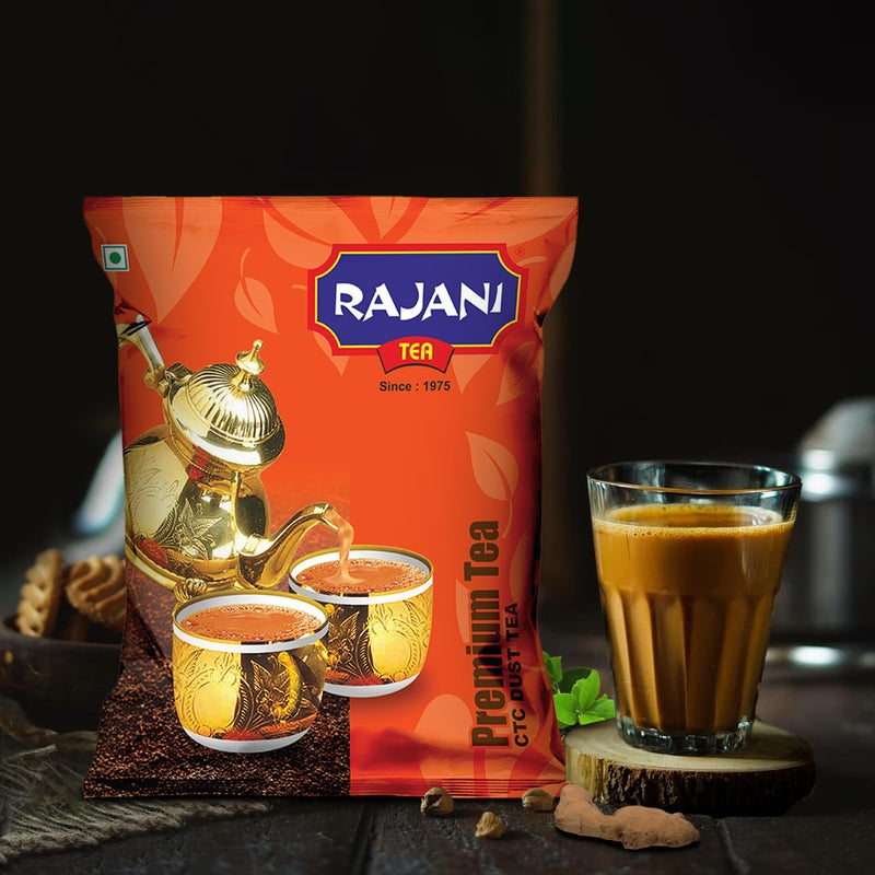RAJANI Premium Dust Tea Powder (1.5Kg), Organic Kadak Chai Patti From The Fields Of Assam With Strong & Refreshing Aroma, Long Traditional Chai, No Flavors Added, CTC Process Black Tea - Image 2
