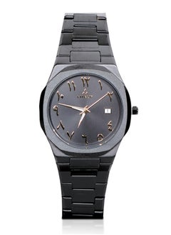 Fitron Men's Full Black Wrist Watch with Date and Arabic Numbers  - Image 1