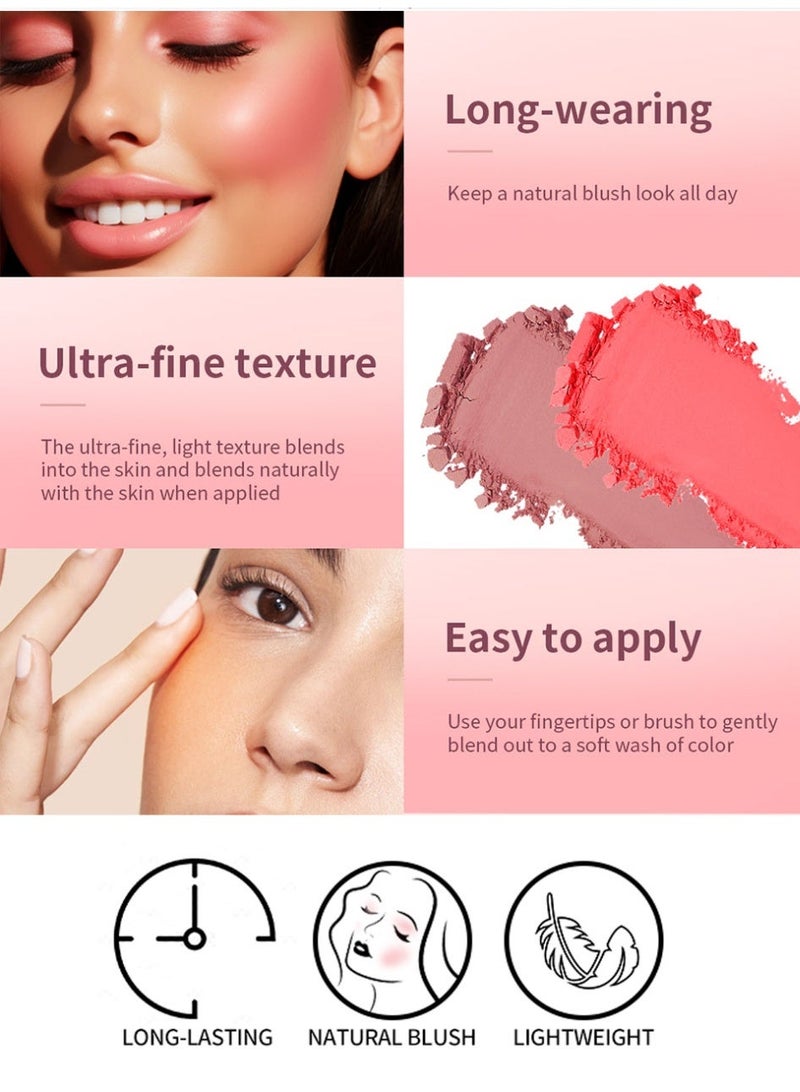 Embossed Blush Palette, Matte Texture, Fine And Light Powder, Create Advanced Makeup - Image 4