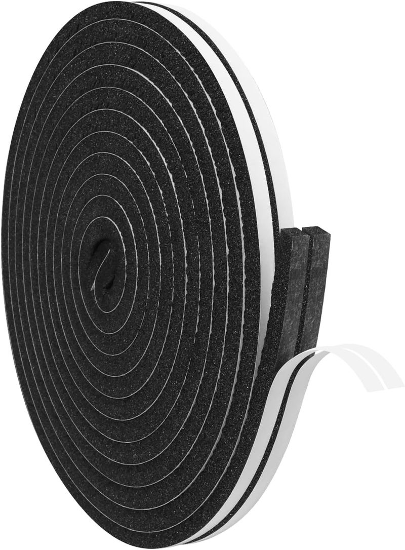 DGSL Foam Insulation Tape, 1/4In x 1/4In x 19.7Ft Weather Stripping Door Seal Strip for Doors and Windows,Sliding Door,Sound Proof Soundproofing Door Seal,Weatherstrip,Air Conditioning Seal Strip - Image 1