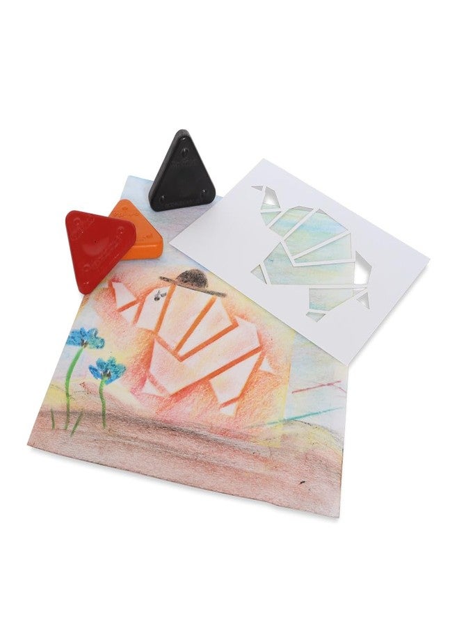 PRIMO Wax Triangle Crayon Activity Kit, 14-Piece Kit, Vibrant Color Tones, Helps With Child's Grip - Image 3