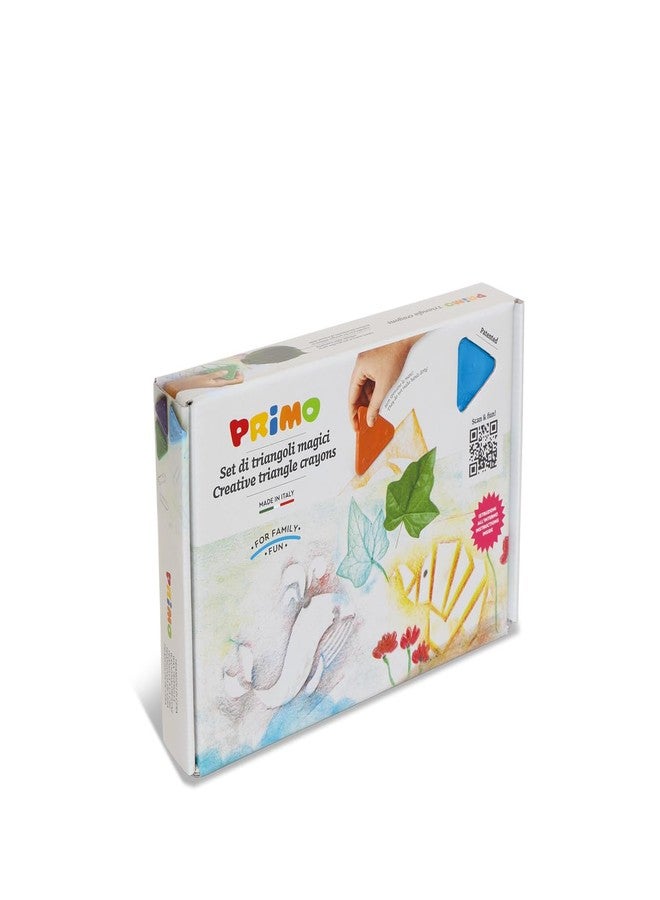 PRIMO Wax Triangle Crayon Activity Kit, 14-Piece Kit, Vibrant Color Tones, Helps With Child's Grip - Image 1