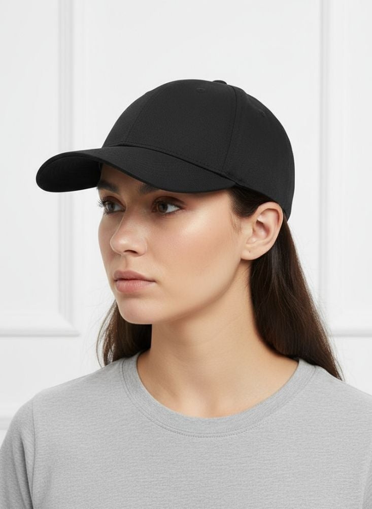 بريميم قبعة بيسبول سوداء بسيطة - فخامة يومية للجنسين - Image 4